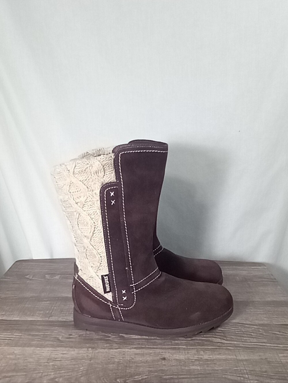 Muk Luks Brown Mid Calf Stacy Boots Size 9